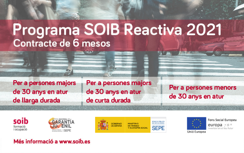 ELS AJUNTAMENTS DEL PLA DE MALLORCA CONTRACTARAN 49 TREBALLADORS PER MITJÀ DEL PROGRAMA SOIB REACTIVA 2021