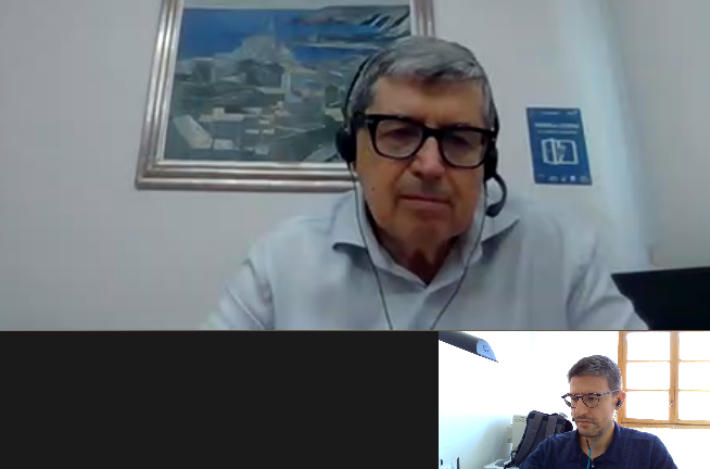 Peu de foto: l’empresa redactora del Pla de sequera amb en Joan Cifre, el gerent de la Mancomunitat.