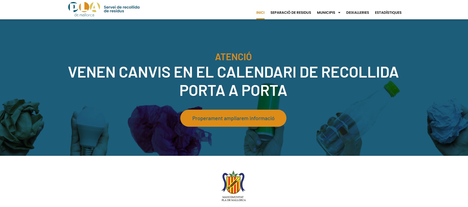 LA MANCOMUNITAT PRESENTA LA NOVA WEB PER A LA GESTIÓ DE RESIDUS DELS POBLES DEL PLA