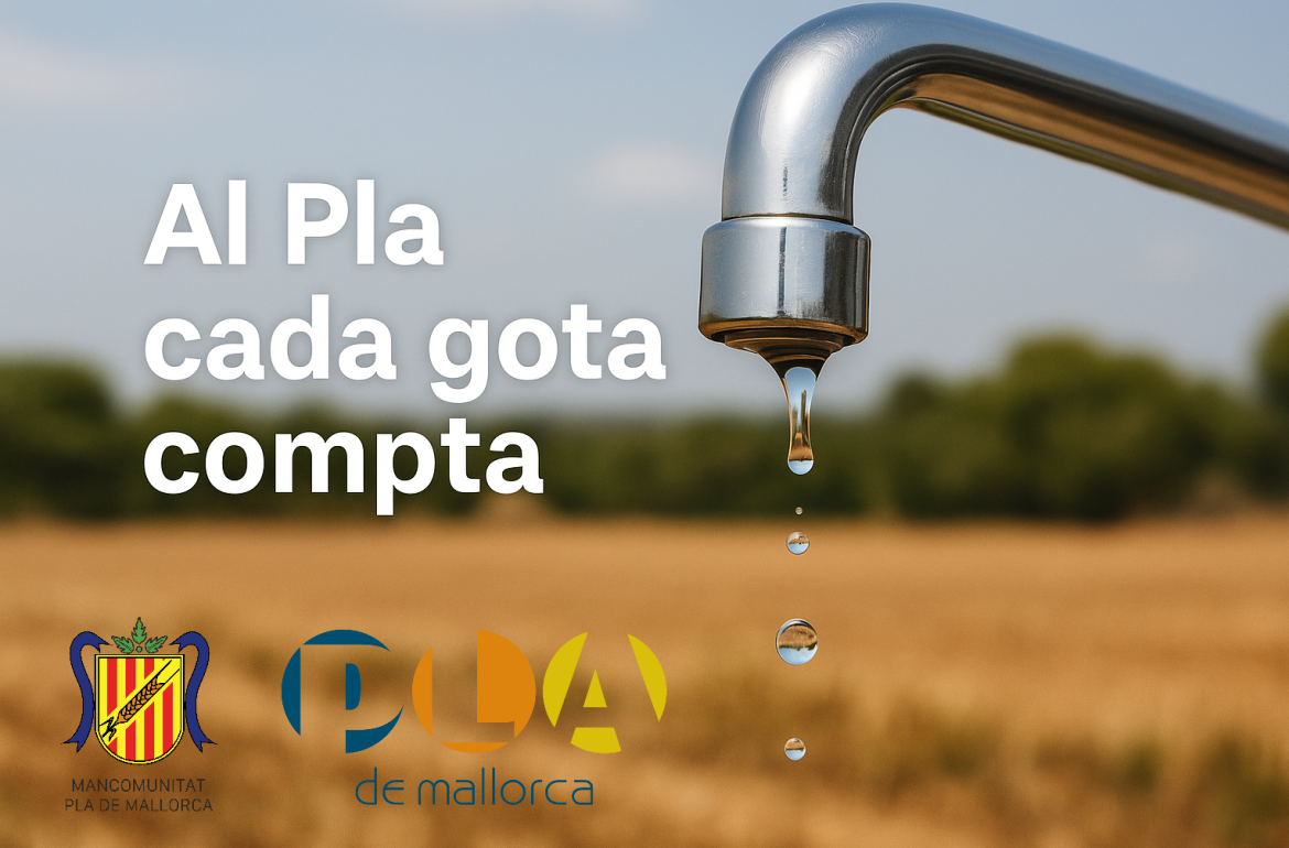 El Pla de Mallorca planta cara a la sequera amb una campanya que posa el focus en cada gota